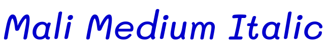 Mali Medium Italic шрифт
